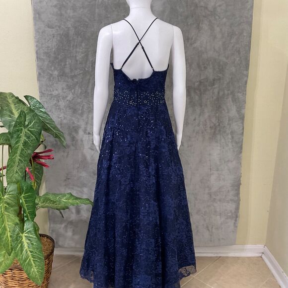 TLC Say Yes to the Prom Dress Princess Junior Size 11 lace & sequins full skirt - Picture 4 of 12